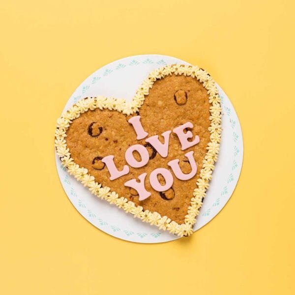 Love Note Cookie Cake Limited Edition Heart Shape - Image 2